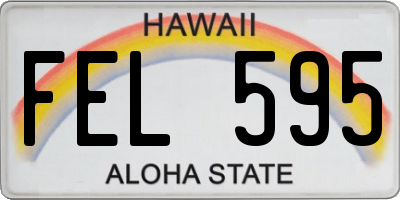HI license plate FEL595