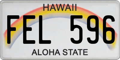 HI license plate FEL596