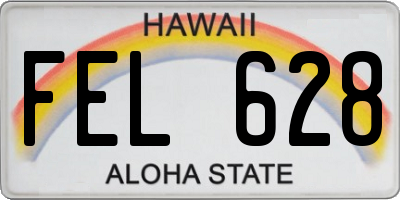 HI license plate FEL628