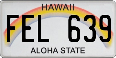 HI license plate FEL639