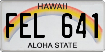 HI license plate FEL641