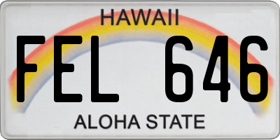 HI license plate FEL646