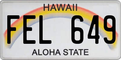 HI license plate FEL649