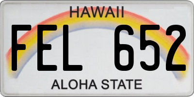 HI license plate FEL652