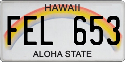 HI license plate FEL653