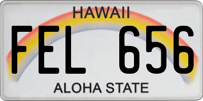 HI license plate FEL656
