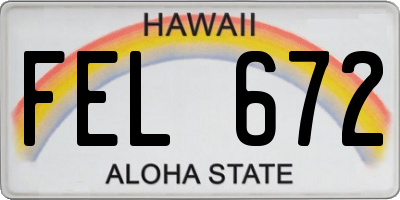 HI license plate FEL672