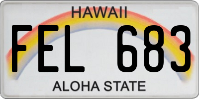HI license plate FEL683
