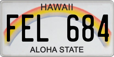 HI license plate FEL684