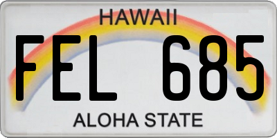 HI license plate FEL685