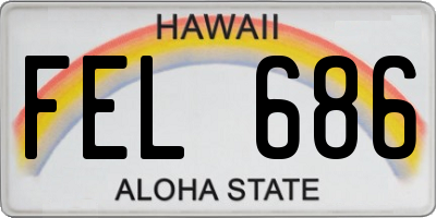 HI license plate FEL686