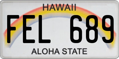 HI license plate FEL689