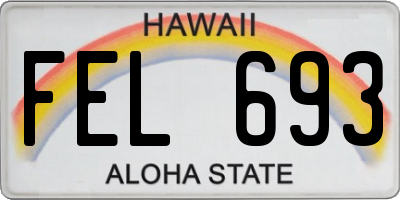 HI license plate FEL693