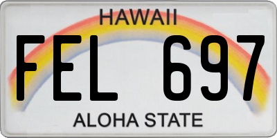 HI license plate FEL697