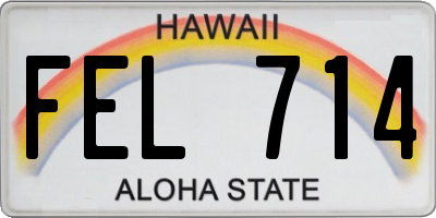HI license plate FEL714