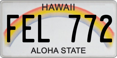 HI license plate FEL772