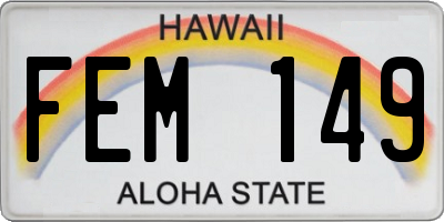HI license plate FEM149