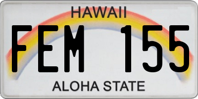 HI license plate FEM155