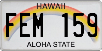 HI license plate FEM159