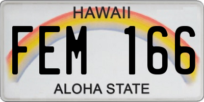 HI license plate FEM166