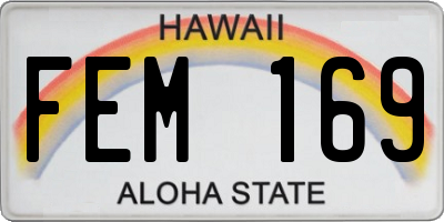 HI license plate FEM169