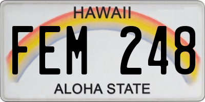 HI license plate FEM248