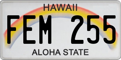 HI license plate FEM255