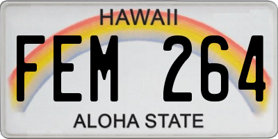 HI license plate FEM264