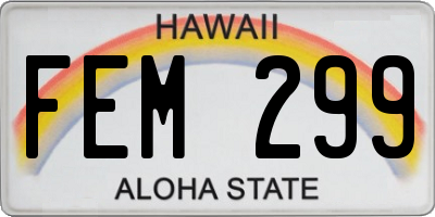 HI license plate FEM299
