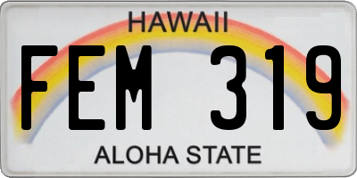 HI license plate FEM319
