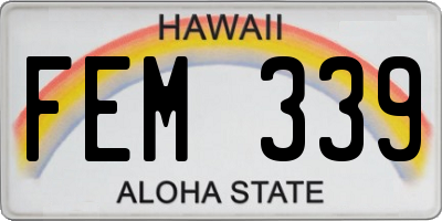 HI license plate FEM339