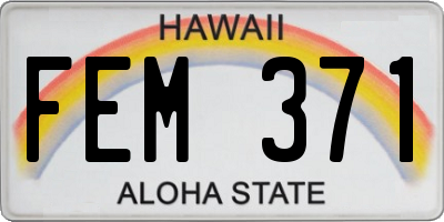 HI license plate FEM371