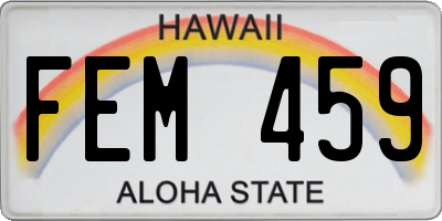 HI license plate FEM459