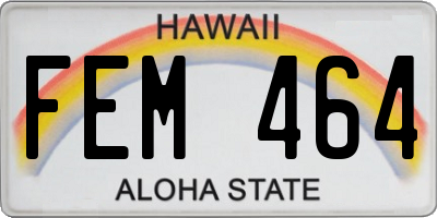 HI license plate FEM464