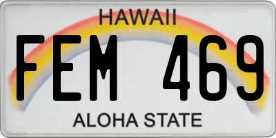 HI license plate FEM469