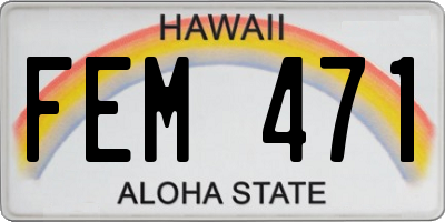 HI license plate FEM471