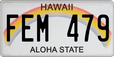 HI license plate FEM479