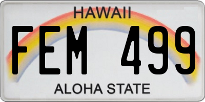 HI license plate FEM499