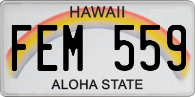 HI license plate FEM559