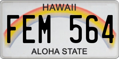 HI license plate FEM564