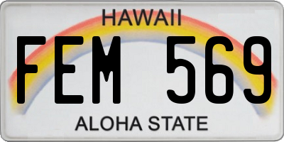HI license plate FEM569