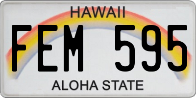 HI license plate FEM595