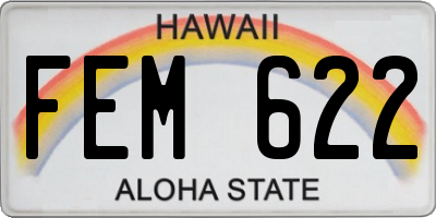 HI license plate FEM622