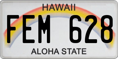 HI license plate FEM628