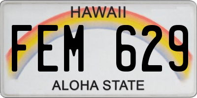 HI license plate FEM629