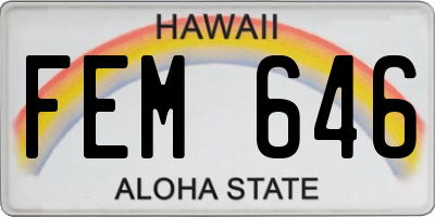 HI license plate FEM646