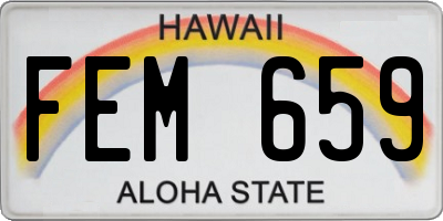 HI license plate FEM659