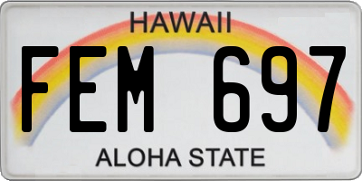 HI license plate FEM697
