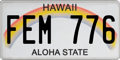 HI license plate FEM776