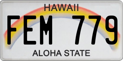 HI license plate FEM779